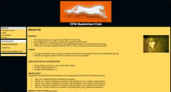 Desktop Screenshot of dfwbadmintonclub.com
