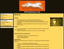 Tablet Screenshot of dfwbadmintonclub.com